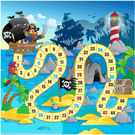 Pirate Board Game Printable Template Free Printable Papercraft Templates
