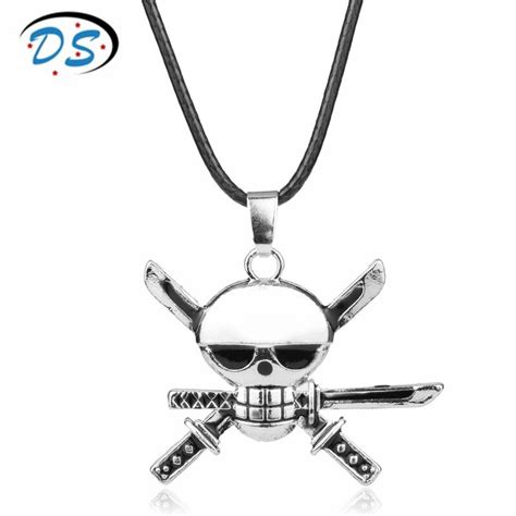 Anime Jewelry One Piece Necklace Jewelry Skull Head Necklace Black