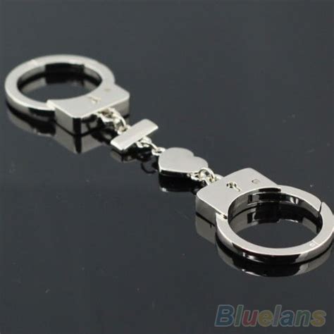 Useful Gadget Romantic Lover S Double Handcuffs Metal Keyring Key Fob