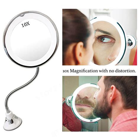360 Rotation Flexible Gooseneck 10x Magnifying Led Lighted Bathroom