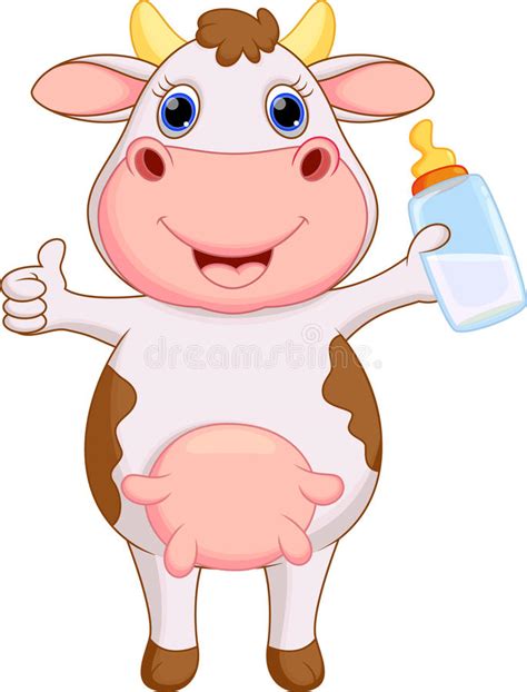 Cute Baby Cow Cartoon Stock Illustration Illustration Of