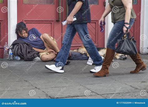 Homeless Man With Dog 1 Editorial Stock Image Image Of Market 177552099