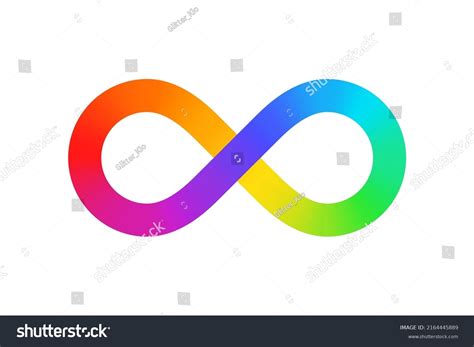 Rainbow Infinity Symbol Isolated On White Stock Vector Royalty Free