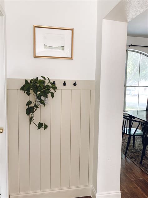 Diy Vertical Shiplap Entry Way Update On A Budget