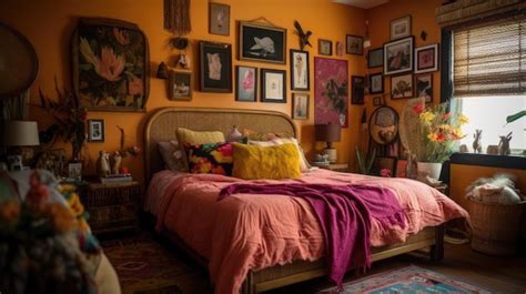 Premium Photo Bedroom Decor Home Interior Design Bohemian Eclectic Style