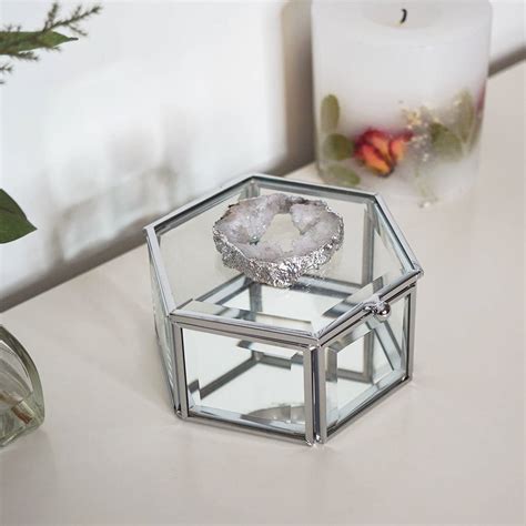 Glass Crystal Jewellery Trinket Box By Nikita By Niki
