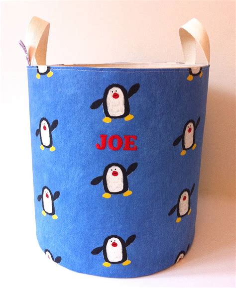 Personalised Boys Canvas Toy Storage Tub By Auntie Mims