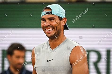 Rafael Nadal Spain Smiling During Training Editorial Stock Photo