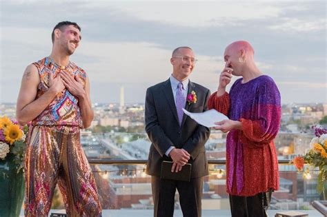 Rainbow Flowers And Sequins Rooftop Wedding In Washington Dc