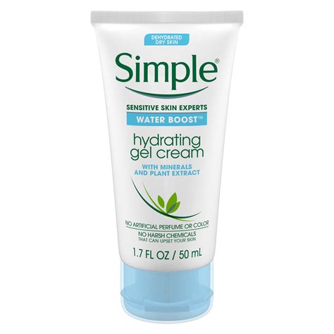 Simple Water Boost Hydrating Gel Cream Face Moisturizer 17 Oz
