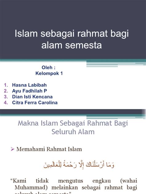 Agama Bab 10 Rahmat Islam Bagi Alam Semesta