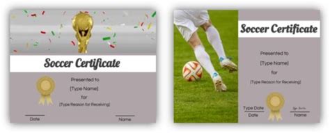 8 Soccer Certificate Template Word Perfect Template Ideas