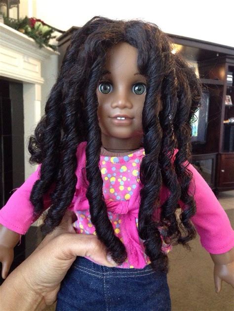How To Detangle And Re Curl Your Dolls Hair Nicki Woo American Girl Doll Hairstyles Curly