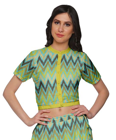 Moomaya Crop Top Maxi Skirt 2 Piece Set Printed Women Ethnic Wear Bp