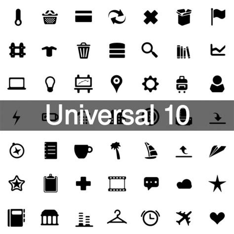 Free Vector Universal Icons Pack 10