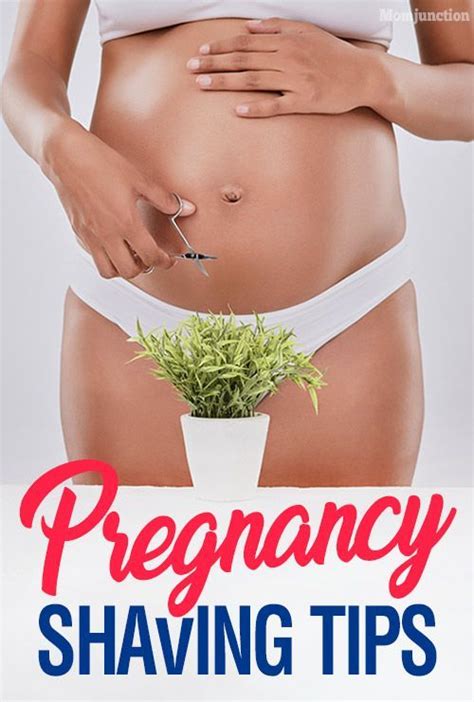 A Pregnant Woman With Her Belly Exposed And The Words Pregancy Shaving Tips