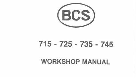 BCS 715 725 735 745 Workshop Manual - PDF DOWNLOAD by www.heydownloads