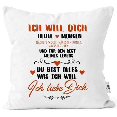 16 bände in 32 teilbänden. Kissen-Bezug Ich will dich heute und morgen ich liebe dich Geschenk | eBay