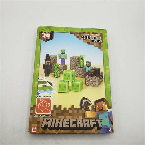 Minecraft Paper Craft Overworld Hostile Mobs 16703 Brand New Over 30