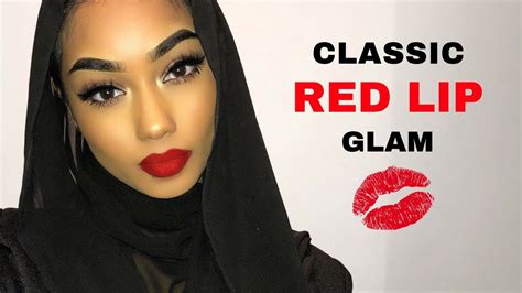 Classic Red Lip Glam With Bronze Eyeshadow Makeup Tutorial Sabina