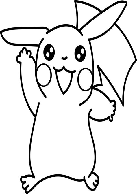 Anime Pikachu Coloring Page