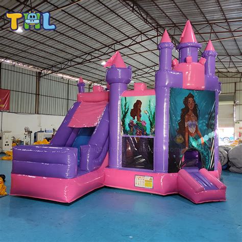Commercial Inflatable Jumping Obstacle Course Castle Princess Bouncy Castle Girl Bounce House