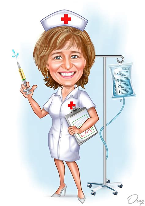 Nurse Cartoon Nurse Cartoon Caricature Caricature From Photo