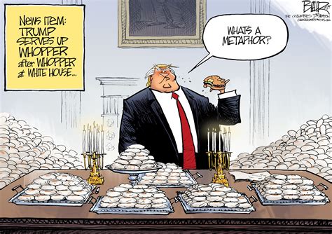 Political Cartoons Trumps Fast Food Feast