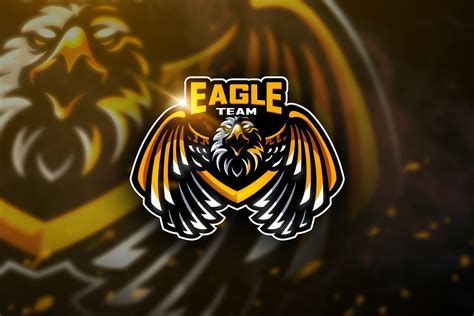 Eagle Team Mascot And Esport Logo Desain Logo Logo Keren Binatang