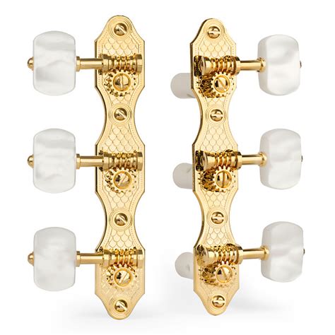 Golden Age Classical Guitar Tuners Gold With Pearloid Knobs Reverb
