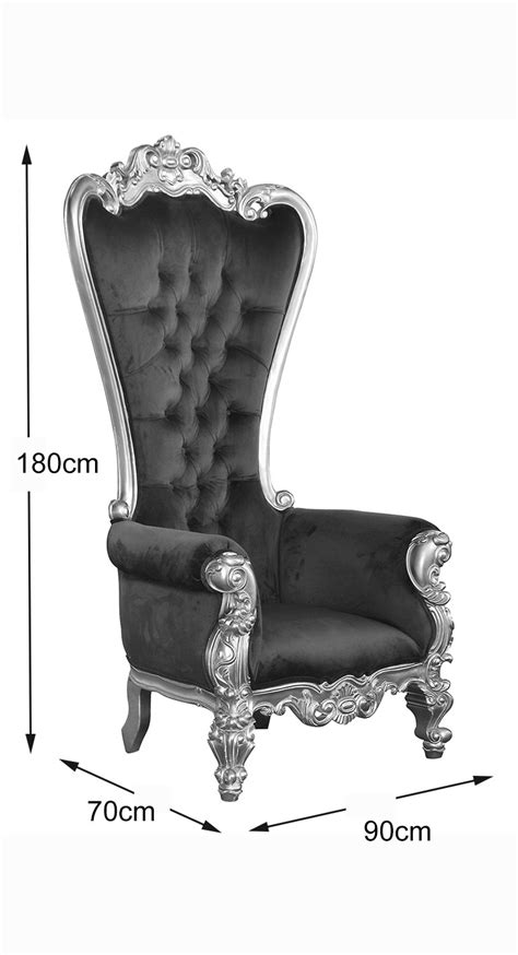 Throne Chair Lazarus King Chair Silver Frame Upholstered In Ruby