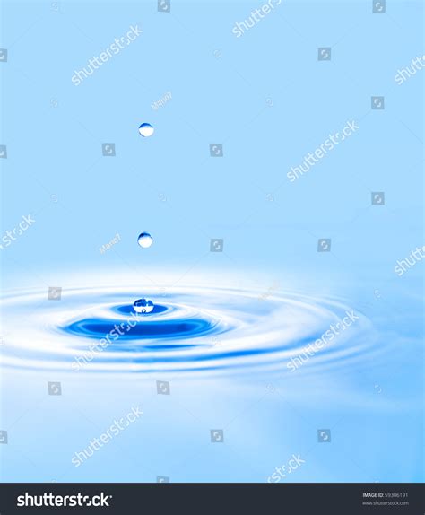 Water Drop And Water Rings Closeup Stock Photo 59306191
