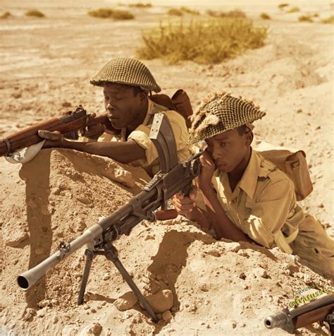 Two Soldiers From The 1st Battalion Caribbean Regiment Part Of The