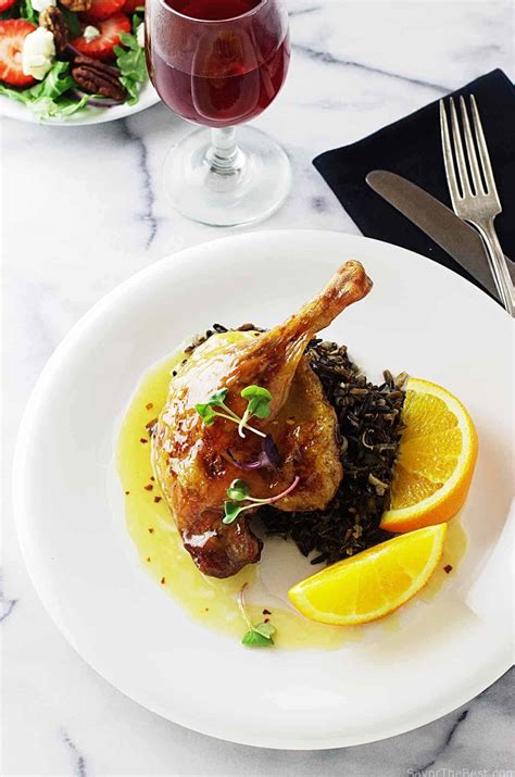 Make your rice the day before, then put it in your fridge overnight. Roasted Duck Legs with Orange Sauce and Wild Rice - Savor ...