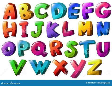 Letters Of The Alphabet Stock Vector Illustration Of Artist 44934317