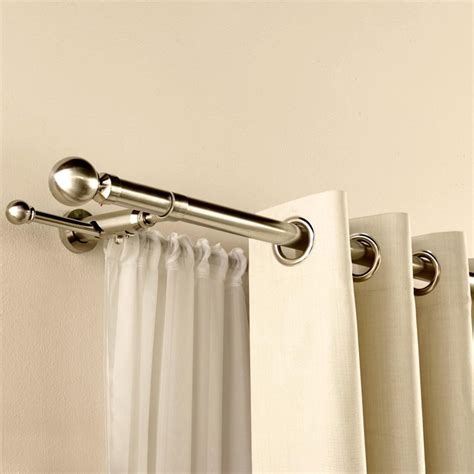 Tips On Selecting Striking Curtain Poles Home Curtains Double Rod