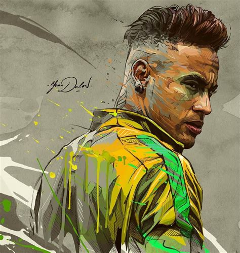 My Painting Of Neymarjr Big Match Tonight Neymar Neymarjr