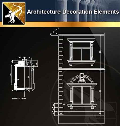 Free Architecture Decoration Elements V.14】@Autocad Decoration Blocks ...