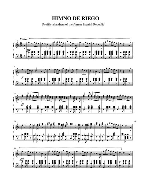 Himno De Riego Himno De La Segunda República Española Piano Tutorial