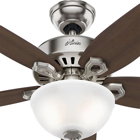 42 Inch Hunter Fan Builder Small Room Ceiling Fan With Light Brushed