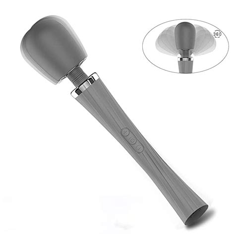buy cordless handheld wand massager with 5 rotation vibration modes and 3 powerful speeds