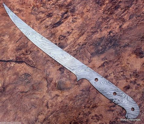 Vkr9003 Handmade Damascus Steel Fillet Knife Blank Blade Chef Etsy