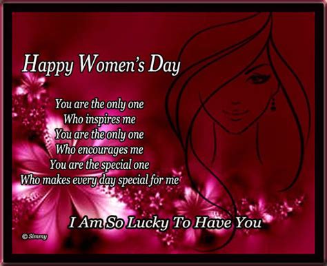 She is not better, wiser, stronger, more intelligent, more creative, or more responsible than a man. You Are Special. Free Happy Women's Day eCards, Greeting ...