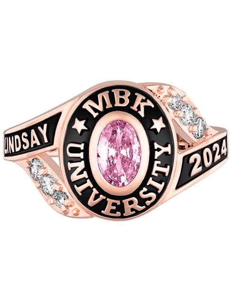 Freestyle Womens Rose Gold Celebrium Birthstone Classic Class Ring