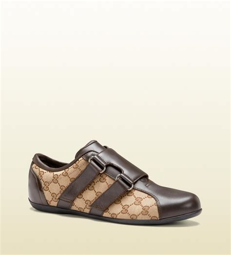 Gucci Brown Leather Velcro Shoe In Brown For Men Lyst