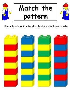 Lego Pattern Matching By PreschoolTastic TPT