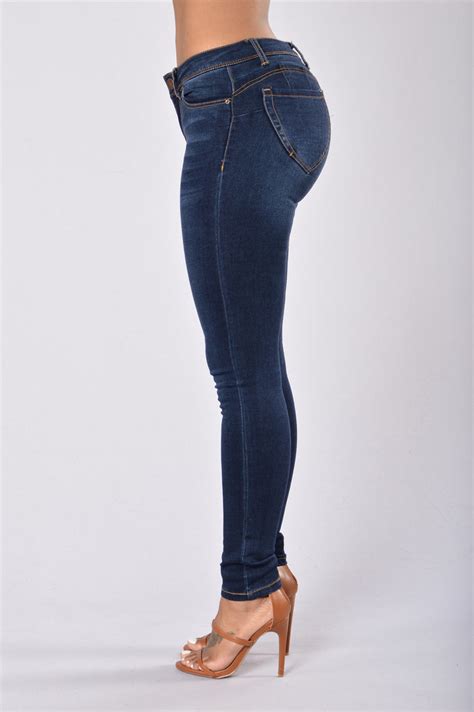 Miss New Booty Shaping Denim Dark Blue Jeans Fashion Nova