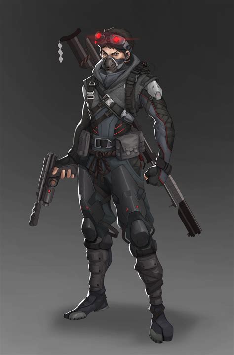 Artstation Ninja Dude Yishu Ci Cyberpunk Character Character