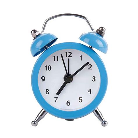 Mini Round Alarm Clock Desktop Table Bedside Clocks Kids Adults Travel