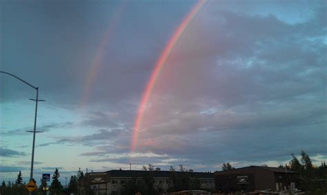 Double Rainbow Across The Sky Right After I Landed In Fairbanks The